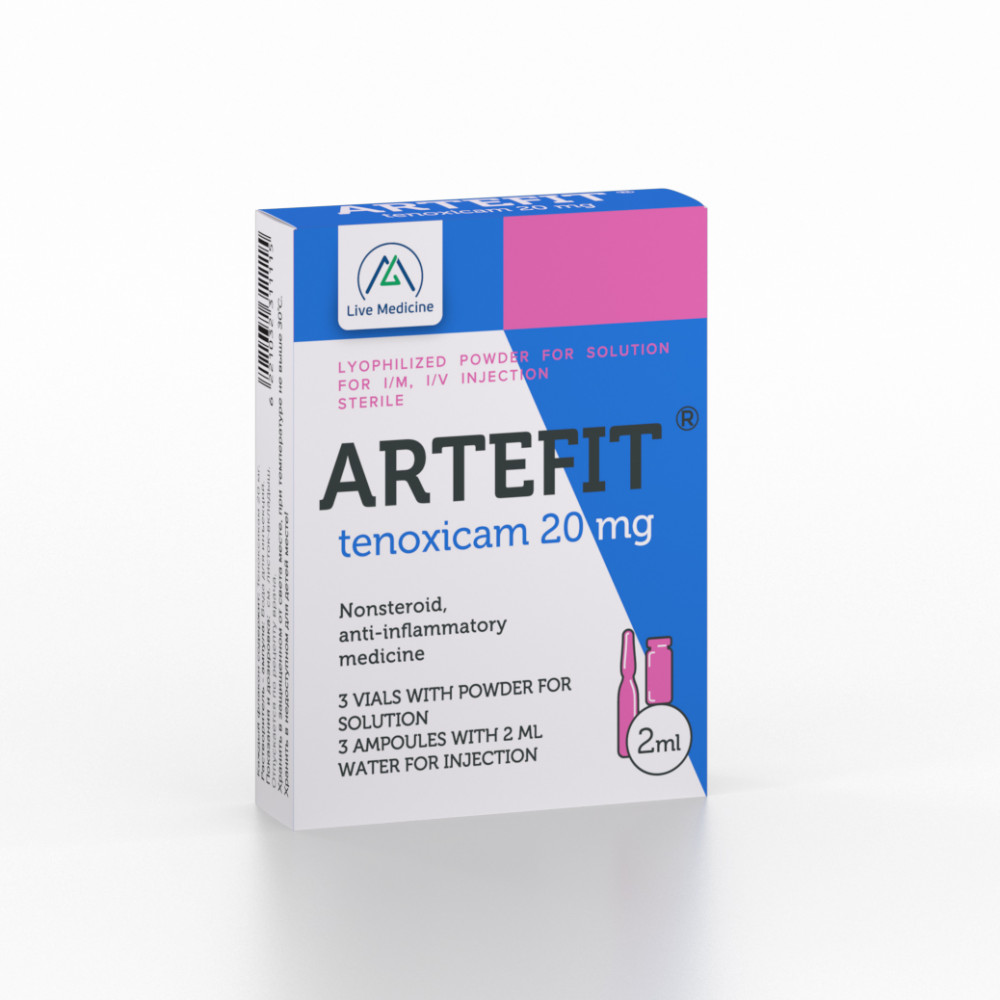 ARTEFIT [Tenoxicam] 20 mg Powder for solution for intramuscular injection, intravenous injection