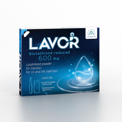 LAVOR [Glutathione reduced] 600 mg Powder for solution for intramuscular injection, intravenous administration