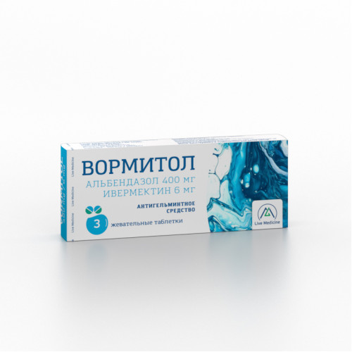 VORMITOL [Albendazole] 400 6mg Chewable Tablets