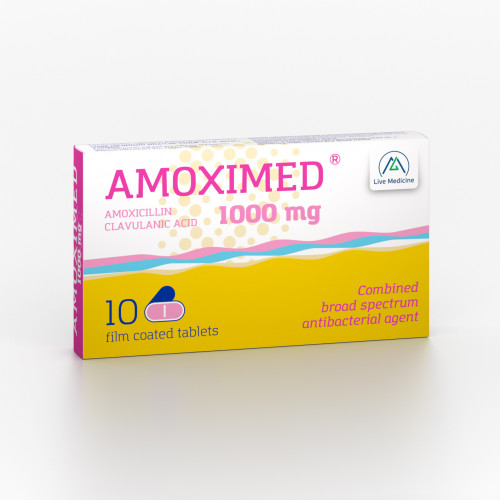AMOXIMED 1000 [Amoxicillin + Clavulanic Acid] 875 + 125 mg Film-coated tablets